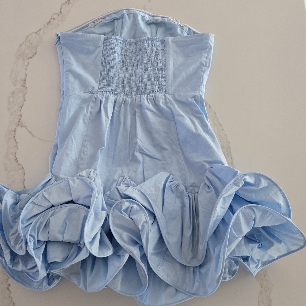 NWT Maeve Strapless Ruffle Mini Dress - Picture 8 of 8